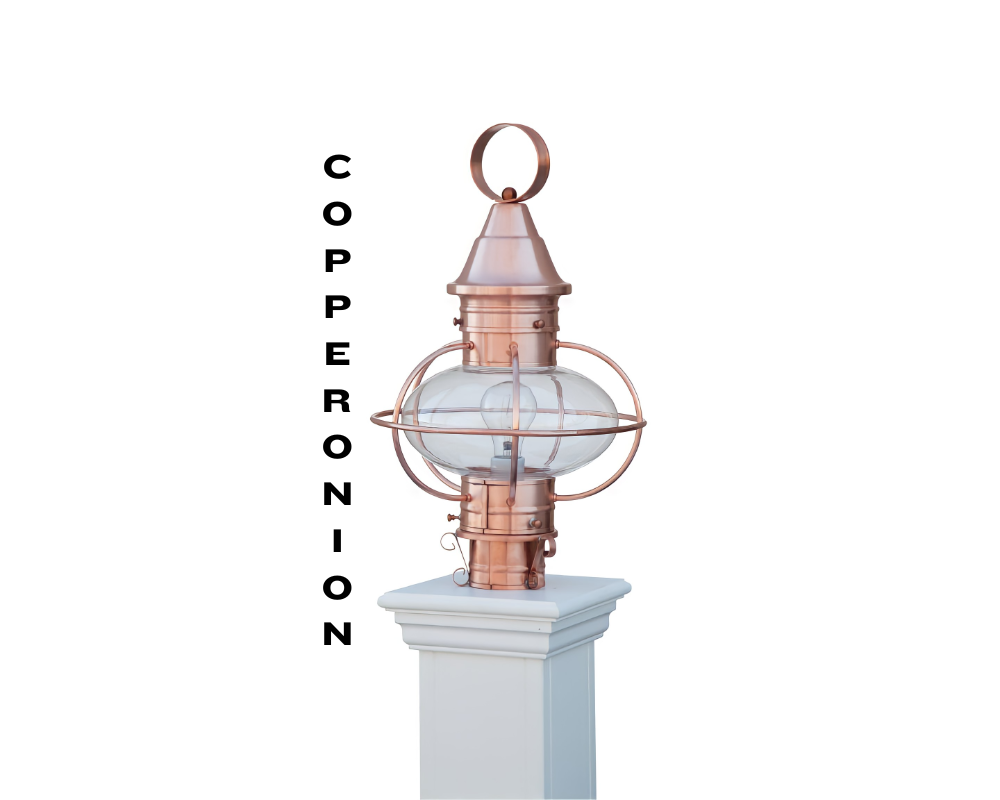 Yard Craft Frankfort Lantern Post Stylish Outdoor Lighting Solution Copper Onion
