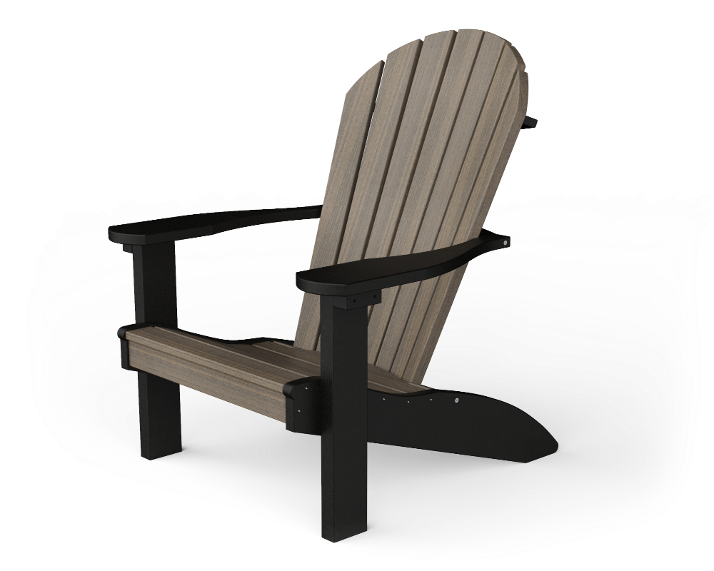 Yard Craft Wood Grain Series Poly Adirondack Chair Comfort For Outdoor